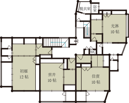 新別館 鶴喜 2階間取り図